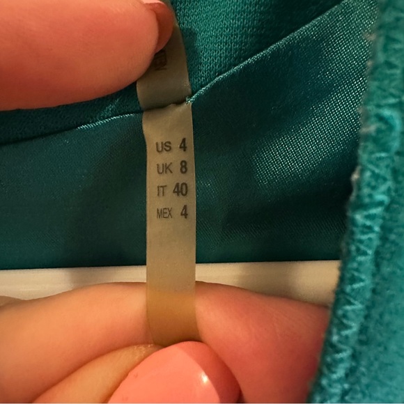 Tahari Dress‎ Teal Size 4 Lined Business Career Professional - Picture 5 of 8